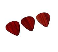TOYANDONA 3pcs Rosewood Guitar Picks Plectrums Set, Medium Thickness, Sturdy Wood Material, Suitable for Acoustic, Electric, Bass, and Ukulele Guitar Accessories in Music Performance