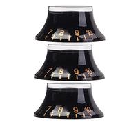 TOYANDONA 3pcs round Black Gold Tone Volume Control Knobs Cap Guitar Parts Replacement for Electric Guitar Use