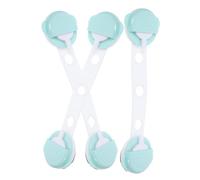 TOYANDONA 3pcs Safety Cabinet Locks Extended Locks for Proofing Fridge and Furniture Easy Operation Finger Pinch Prevention Green Cartoon Elephant Design