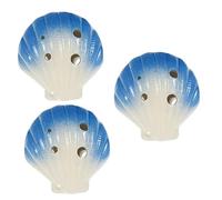 TOYANDONA 3pcs Shell Shape Ceramic Ocarina Portable Music Instrument for Beginner Boys and Girls Play Traditional Melodies at Home Outdoor Activities