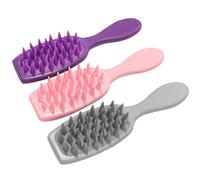 TOYANDONA 3pcs Silicone Scalp Massage Brushes Hair Shampoo Combs for Scalp Care Dandruff Scrubbing Exfoliating Small Shower Hair Massagers for Home Use