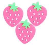 TOYANDONA 3Pcs Silicone Tennis Racket Dampeners Absorbers Vibration Dampeners Soft Pink Strawberry Design for Tennis Players Training
