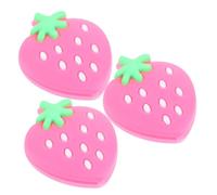 TOYANDONA 3Pcs Silicone Tennis Racket Dampers Absorbers Vibration Reduction Lightweight Tennis Accessories with Cute Pink Strawberry Design for Stable Play