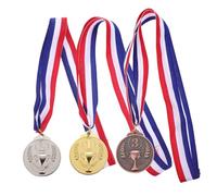 TOYANDONA 3pcs Small Metal Award Medals Bronze Silver Gold for Sports Competitions Classroom Ceremonies Lightweight Medals for Adults and Students