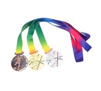 TOYANDONA 3pcs Soccer Medals Zinc Alloy Football Award Medals with Ribbon for Teens Place Gold Silver Bronze Prizes for Competitions Sports Party