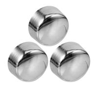 TOYANDONA 3pcs Stainless Steel Shaker Bottles Lids Set Cocktail Shaker Cup Replacement Caps Barware Accessories Suitable for Home and Professional Mixology