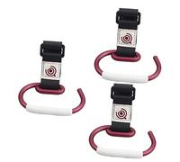 TOYANDONA 3pcs Stroller Hooks Burgundy Stroller Clips Convenient Accessories Organizer Hanger for Hanging Diaper Bags Purse Buggy Hooks