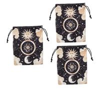 TOYANDONA 3pcs Tarot Card Velvet Storage Bag Drawstring Tarot Cards Bag Portable Jewelry Pouch