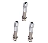 TOYANDONA 3pcs Threaded Cylinder Guitar Strap Lock Endpin Jack Socket Plug Compact Lightweight Design for Acoustic Electric Guitars High Sensitivity Durable Construction Silver Finish