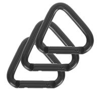 TOYANDONA 3Pcs Triangle Carabiner Clips Heavy Duty Aluminum Alloy Buckles for Climbing Camping Outdoor Activities Lightweight Durable Easy to Use Black Color