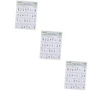 TOYANDONA 3pcs Trumpet Chord Diagram for Beginners Coated Practice Chart Fingerings Easy to Understand for Boys and Girls and Students