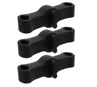 TOYANDONA 3pcs Twin Stroller Connectors in Black Plastic, Stable and Reliable Linkage to Securely Connect Two Strollers, Compatible with Brake Systems, for Sidewalks and Outings in Parks