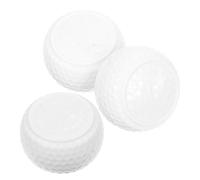 TOYANDONA 3pcs White Rubber Golf Putting Practice Balls for Indoor Training | Flat Design, Higher Precision, Outdoor Competitions, Versatile for Levels, for Professional Golfers