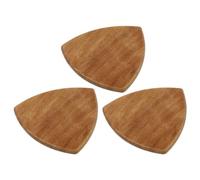 TOYANDONA 3pcs Wooden Guitar Picks Large Triangle Acoustic Bass Plectrums Solid Wood Guitar Accessories for Musicians