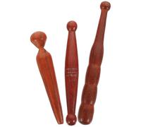 TOYANDONA 3pcs Wooden Reflexology Tools Foot Massage Sticks with Retro Design, Easy to Hold Manual Massage Wooden Tools a Long Walk Random Color