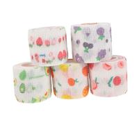 TOYANDONA 3sets Fruit Self Adhesive Bandages Wide Non Woven Tapes for Pets Sports Breathable Durable Wraps for Finger Protection for Dogs and Cats 5rolls*3