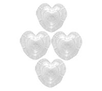 TOYANDONA 3sets Heart Shaped Vegetable Moulds DIY Plastic Fruit Setting Moulds Lovely Design for Creative Kitchen Decoration Transparent Material for Easy Use 4pcs*3