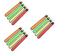 TOYANDONA 3sets LED Luminous Slap Bracelets High Visibility Safety Wristbands for Night Running Walking Hiking Red Green Orange Yellow Colors 4pcs*3