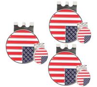 TOYANDONA 3sets Portable Golf Hat Clips with Delicate Ball Markers Essential Golfing Accessories for Easy Access The Course 2pcs*3