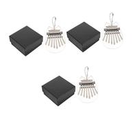 TOYANDONA 3sets Practical Eight Tones Thumb Kalimba Portable Finger Piano for Boys and Girls Musical Instrument for Home Practice and Beginner Learning