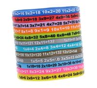 TOYANDONA 3sets Silicone Wristbands for Students Multiplication Tables Decorative Wristbands Comfortable and Durable and Fun 12pcs*3