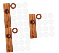 TOYANDONA 3sets Wooden Kazoo Flute Instrument Membranes Easy to Play Portable Kazoo for Guitar Ukulele Piano and Violin Accompaniment for Beginners and Boy Girl