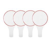 TOYANDONA 4 Pack Blank Erasable Writing Scoreboards 9.84X5.91In Dry Erase Voting Boards for Judges and Sports Use Portable Single Side Scoring Paddle