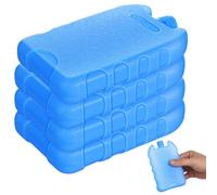 TOYANDONA 4 Pack Ice Packs for Cooler Bags & Lunch Boxes: Reusable Freezer Blocks for Air Cooler Fans, Picnic Bags & Travel - Ideal for Home, Office, Bedroom (blue, 14x9x2. 5cm)