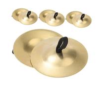TOYANDONA 4 Pair Mini Finger Cymbals for Belly Dance Portable Zills Percussion Instrument Lightweight Travel Friendly Hand Cymbals for Dance Music Drum Performance Party and Beginner Use