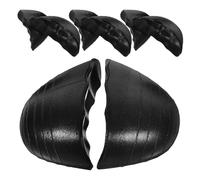 TOYANDONA 4 Pairs Black Reusable Shoe Toe Inserts for Pumps and Boots Pu Cushion Shoe Inserts with Unique Shape to Prevent Heel Rubbing and Provide Comfortable Toe Filler Pads for Women