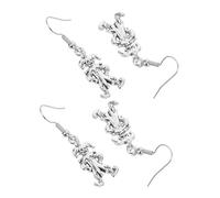 TOYANDONA 4 Pairs Vintage Clown Earrings Dangle with Circus Pendant Carnival Party Halloween Costume Accessory for Women European Style and Social Media Ready