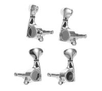 TOYANDONA 4 Pcs Acoustic Guitar Tuning Knobs Fish Tail Design Replacement Stable Tuning Precision Adjustment Silver Electric Accessories for Left and Right