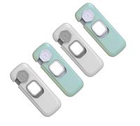 TOYANDONA 4 Pcs Baby Locks for Cabinets Green Abs Safety Cabinet Locks with 360 Degree Rotation Button Design Baby Proofing for Drawers and Side Doors