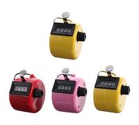 TOYANDONA 4 Pcs Handheld Tally Counters Mini Manual Click Counters for Sports and Events Lightweight Plastic Design Easy to Use Zero Clearing Function Random Colors Random Color