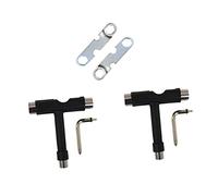 TOYANDONA 4 Pcs Multi-functional Skateboard Tool Kit Portable Wrench with Allen Keys Compact Steel Construction for Standard Skateboards and Longboards
