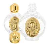TOYANDONA 4 pcs Portable Holy Water Bottles with Sealed Glass Design for Travel and Baptism Leakproof Metal Water Containers with Decorative Patterns for Storing Exorcism Liquids and Potions