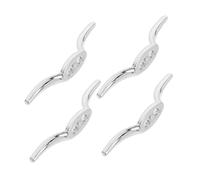 TOYANDONA 4 Sets Blind Cord Winding Windows Blinds Zinc Alloy Cleats Hook for Cord Curtain Rope Cleat Holders for Window Hook Silver