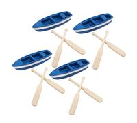 TOYANDONA 4 Sets Mini Wooden Boats DIY Ocean Micro Landscape Kits for Coastal Decor Nautical Theme Ornaments Miniature Beach and Gardening Decorations Educational Craft Materials