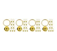 TOYANDONA 40 Pcs Golden Stainless Steel Pet Collar Bell Pendant Ornament