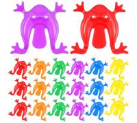 TOYANDONA 40 Pcs Jumping Frog Toy - Novelty Jump And Leap Frogs, Plastic Finger Pressing Funny Bouncing Toys for Party Favors, Stocking Stuffers, Classroom Gifts, Fun Christmas