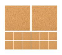 TOYANDONA 40pcs 4 Inch Self-Adhesive Cork Sheets for Home Décor and Workspace Square Cork Tiles with Soundproofing Feature Stylish Khaki for Table Protectors and Bulletin Boards