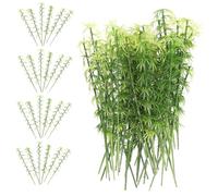 TOYANDONA 40pcs Artificial Mini Bamboo Trees Plastic Model for Micro Landscape DIY Sand Table Decor Realistic Simulation Plant