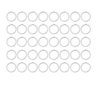 TOYANDONA 40pcs Flat Split Keyring Metal Circle Rings for DIY Crafts and Securely Closed Key Chain Making, Silver Sturdy Key Rings Suitable for Home and Portable Use