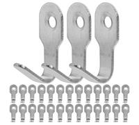 TOYANDONA 40pcs Mini Stainless Steel J Shape Utility Hooks for Bathroom and Utility Room, Single Hook Design Multipurpose Hangers for Pictures, Coats, and Towels in Silver