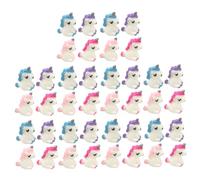 TOYANDONA 40Pcs Mini Unicorn Figurines Cute Micro Landscape Decoration with Purple Blue Rose Red Pink Colors Unicorn Statue for Bonsai Garden Home Park Adornments
