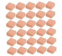 TOYANDONA 40pcs Miniature Square Bricks DIY Model Building Blocks for Micro Landscaping Smooth Red Faux Brick Tiles for Sand Table Layouts Architectural and Train Station Decor