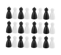 TOYANDONA 40pcs Plastic Flight Chess Chessman Human Shaped Board Game Chessman Pawn Game Pieces for Checkers Accessories for Family Night