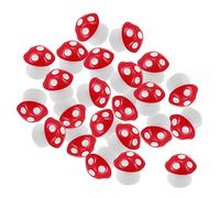 TOYANDONA 40pcs Resin Miniature Mushroom Ornaments for Micro Landscape Garden Decor Durable Simulation Tiny Mushrooms for DIY Bonsai Flowerpot Red Medium