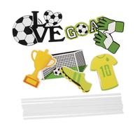TOYANDONA 40pcs Soccer Cupcake Toppers Football Picks for Birthday Parties Sports Themed Cake Decorations Soccer Party Supplies Charming Cupcake Decorations for Showers and Celebrations