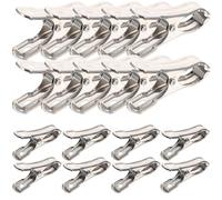TOYANDONA 40pcs Stainless Steel Garden Clips with Spring, Multi-Purpose Greenhouse Clamps for Garden Use, Sturdy Sunshade Cover Fixing Clamps in Silver
